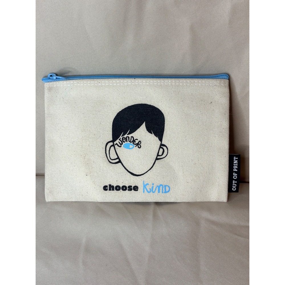 Out of Print Wonder Choose Kind Canvas Zipper Pouch Bag R.J. Palacio Space Print